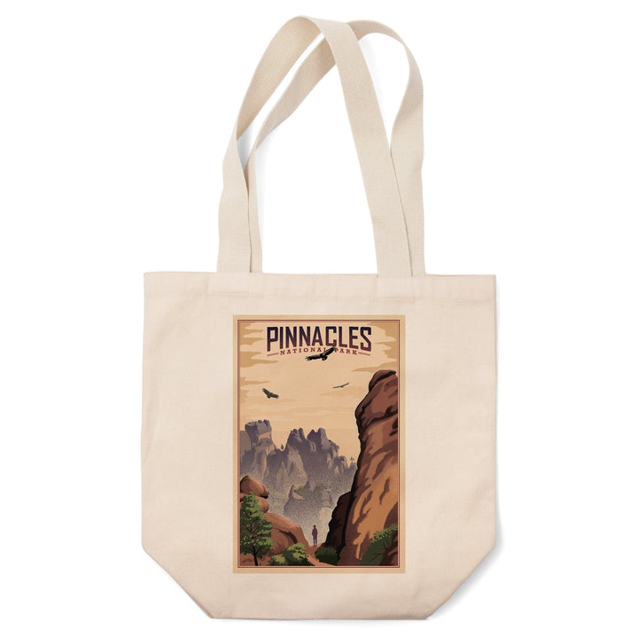 Pinnacles National Park, California, Lithograph, Lantern Press Artwork, Tote Bag Totes Lantern Press 