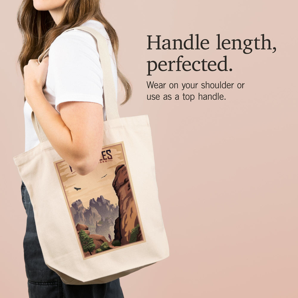 Pinnacles National Park, California, Lithograph, Tote Bag Totes Lantern Press 
