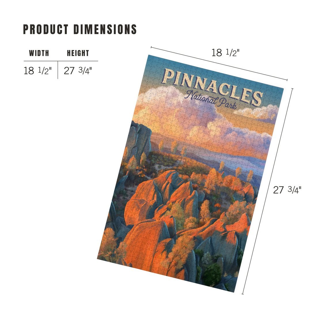Pinnacles National Park, California, Oil Painting, Jigsaw Puzzle Puzzle Lantern Press 
