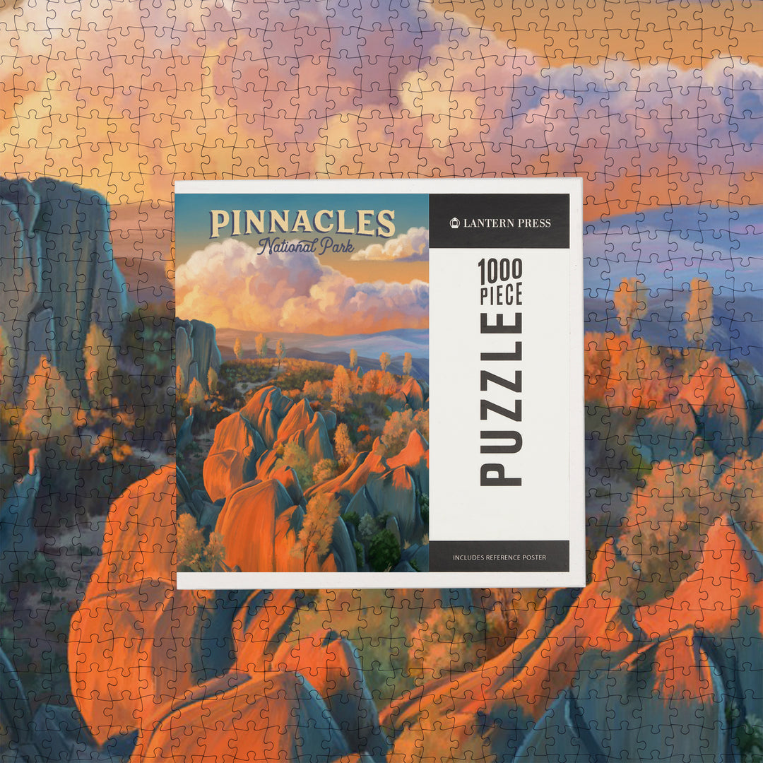Pinnacles National Park, California, Oil Painting, Jigsaw Puzzle Puzzle Lantern Press 