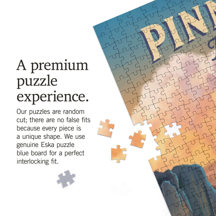 Pinnacles National Park, California, Oil Painting, Jigsaw Puzzle Puzzle Lantern Press 