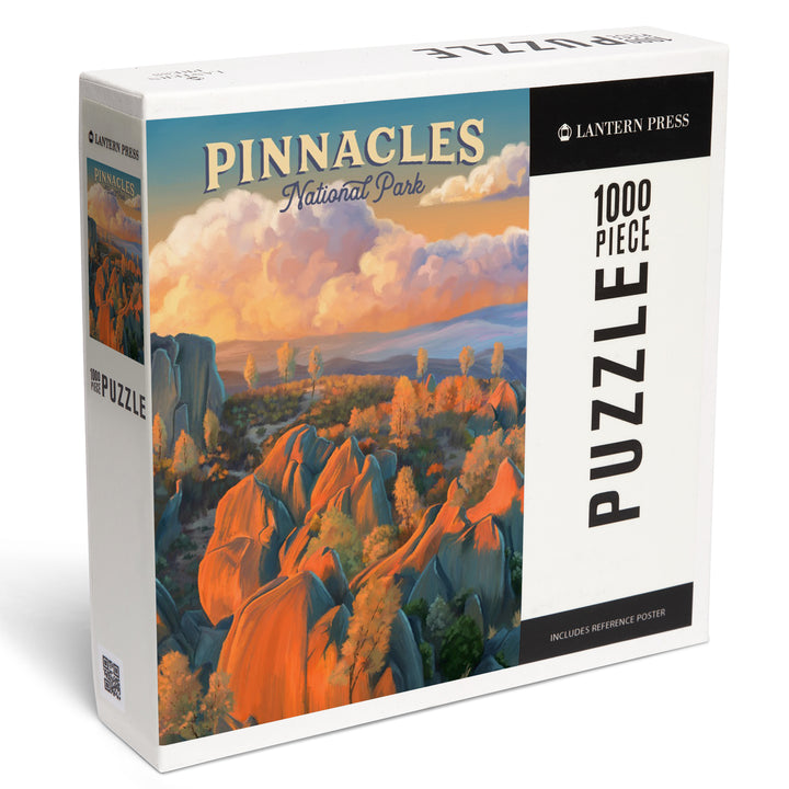 Pinnacles National Park, California, Oil Painting, Jigsaw Puzzle Puzzle Lantern Press 