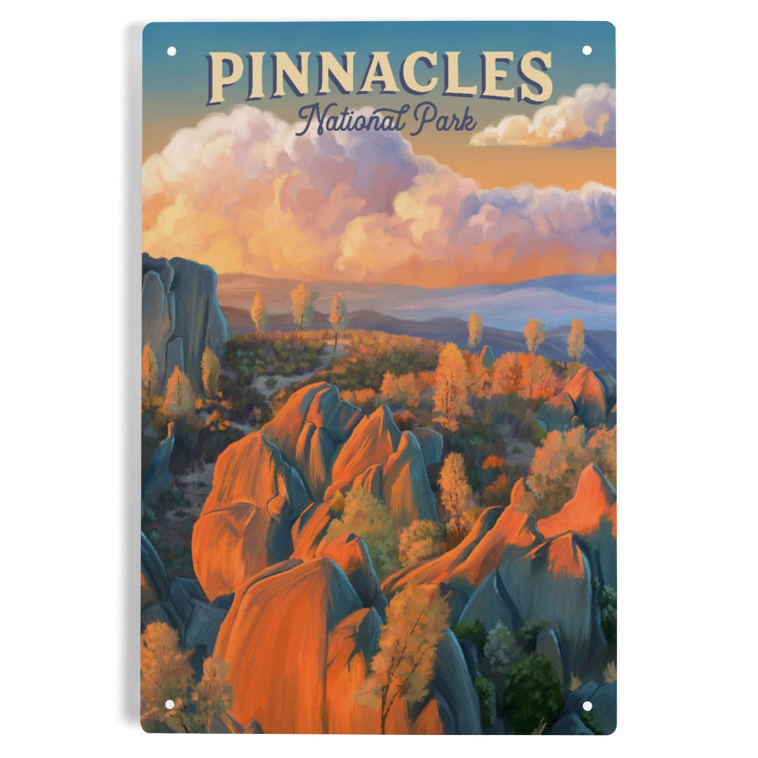 Pinnacles National Park, California, Oil Painting, Metal Signs Metal Lantern Press 