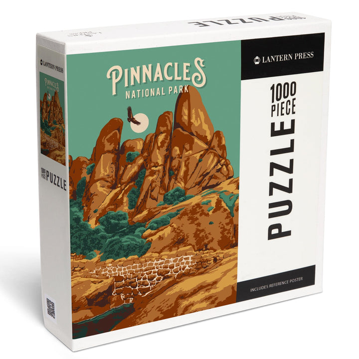 Pinnacles National Park, California, Painterly National Park Series, Jigsaw Puzzle Puzzle Lantern Press 