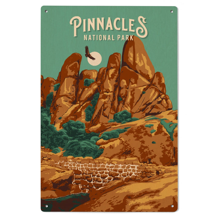 Pinnacles National Park, California, Painterly National Park Series, Wood Signs and Postcards Wood Lantern Press 