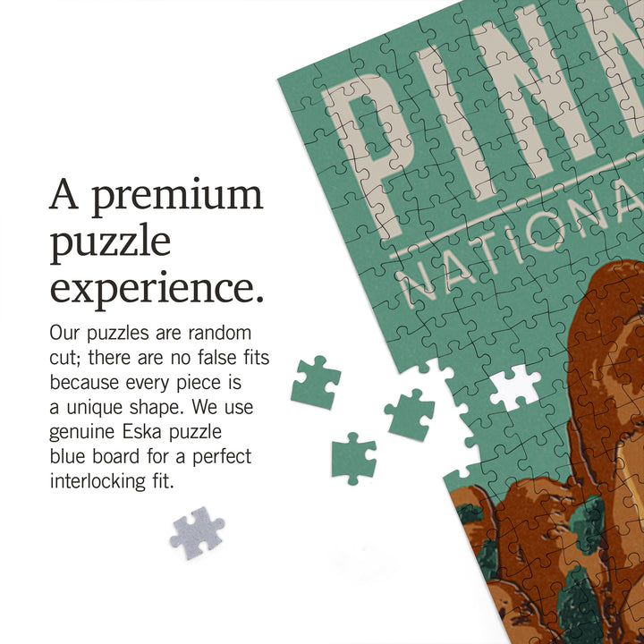 Pinnacles National Park, California, WPA Formations and Condor, Jigsaw Puzzle Puzzle Lantern Press 