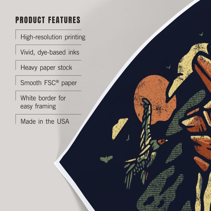 Pinnacles National Park, Distressed Vector, Art & Giclee Prints Art Lantern Press 