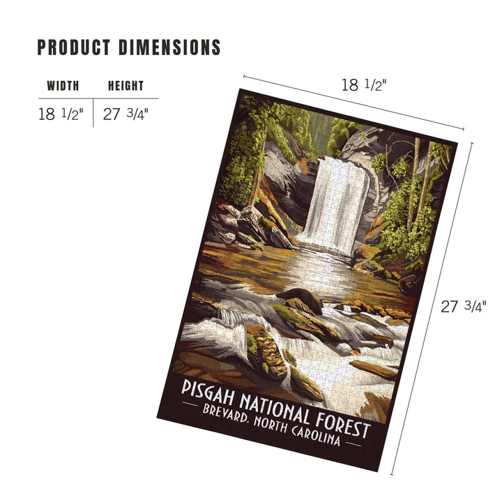 Pisgah National Forest, Brevard, North Carolina, Jigsaw Puzzle Puzzle Lantern Press 