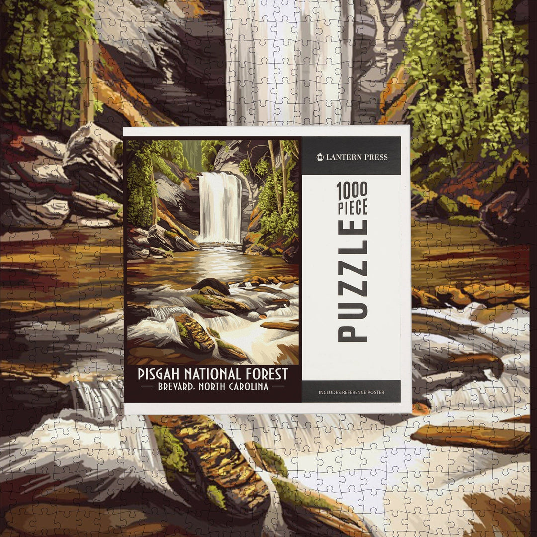 Pisgah National Forest, Brevard, North Carolina, Jigsaw Puzzle Puzzle Lantern Press 