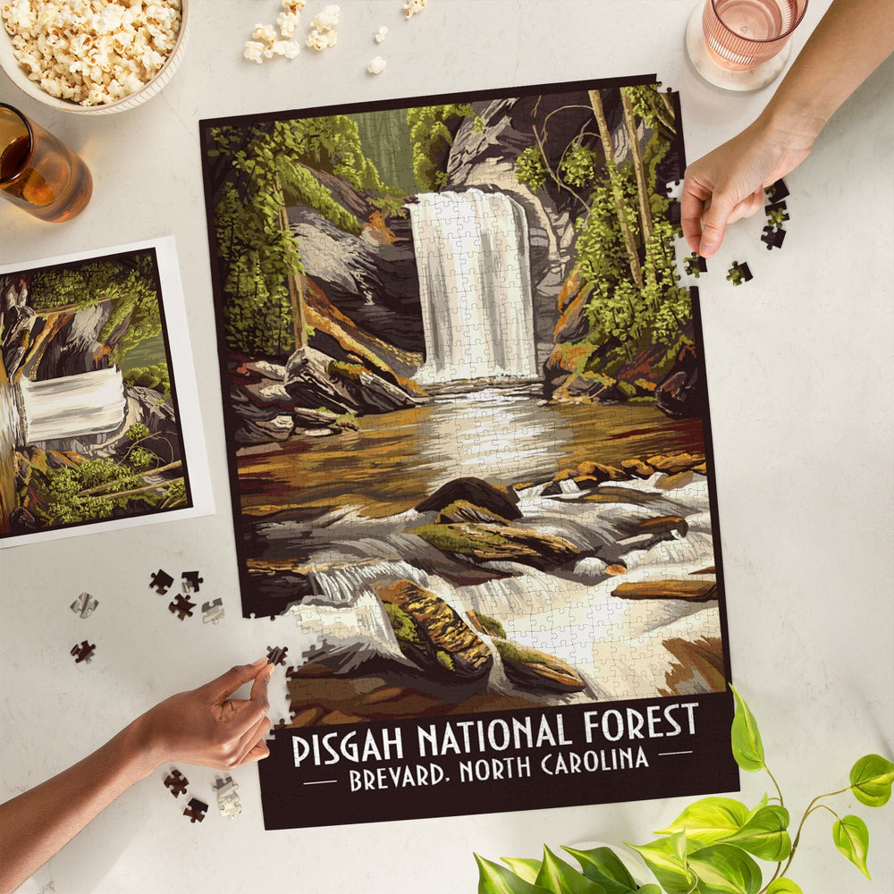 Pisgah National Forest, Brevard, North Carolina, Jigsaw Puzzle Puzzle Lantern Press 