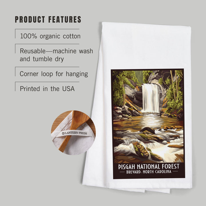 Pisgah National Forest, Brevard, North Carolina, Organic Cotton Kitchen Tea Towels Kitchen Lantern Press 