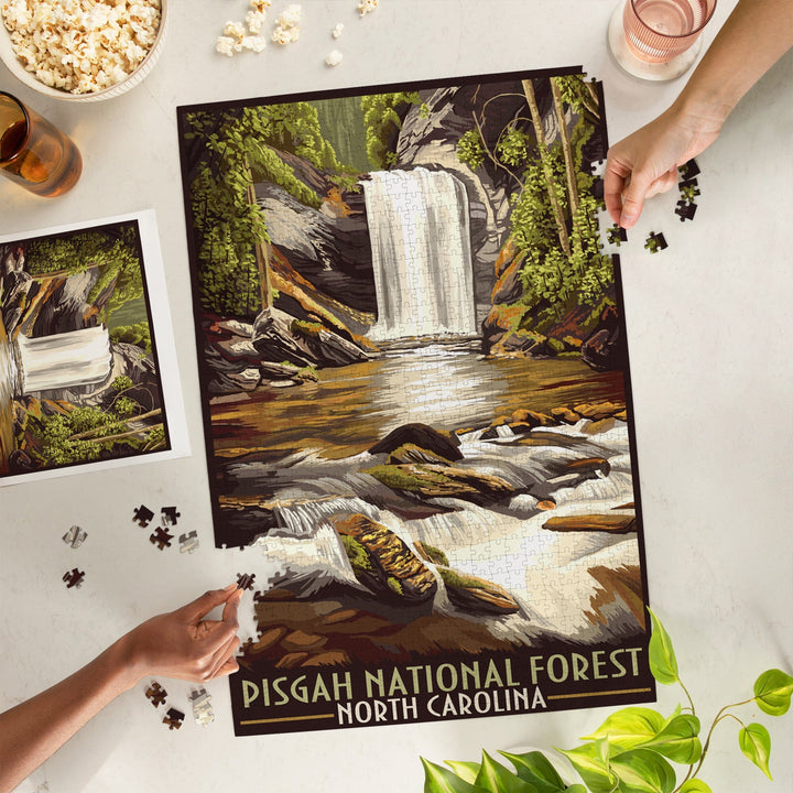 Pisgah National Forest, North Carolina, Jigsaw Puzzle Puzzle Lantern Press 