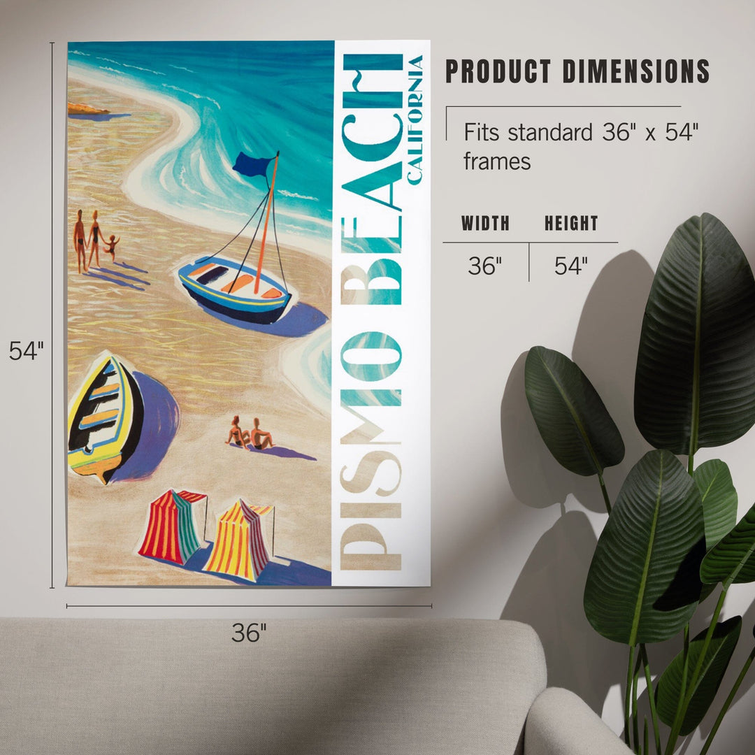 Pismo Beach, California, Beach Scene, Art & Giclee Prints Art Lantern Press 