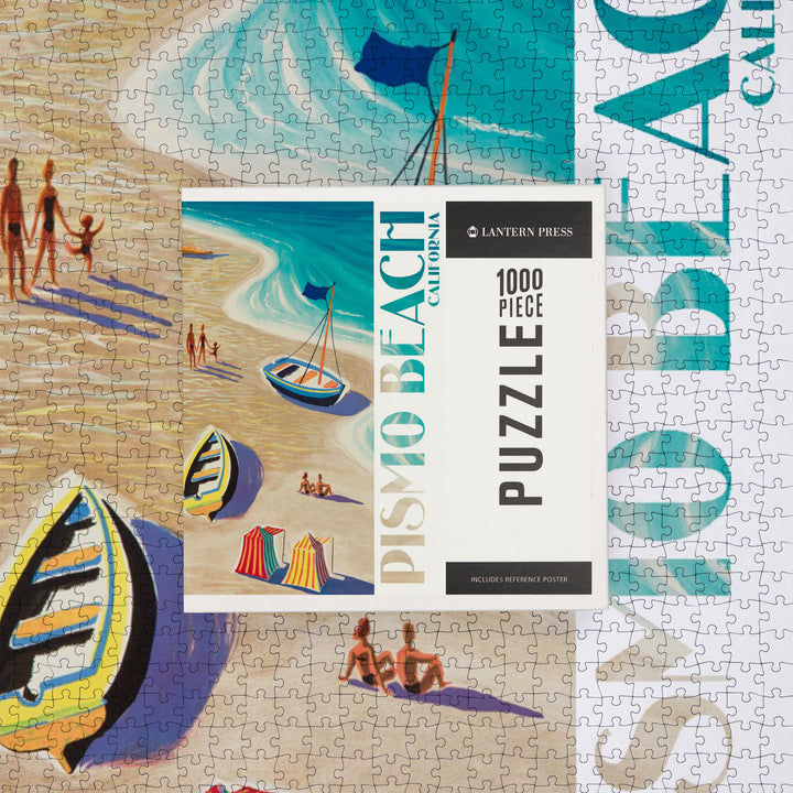 Pismo Beach, California, Beach Scene, Jigsaw Puzzle Puzzle Lantern Press 