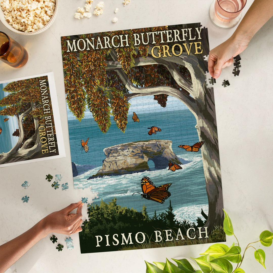 Pismo Beach, California, Monarch Butterfly Grove, Jigsaw Puzzle Puzzle Lantern Press 