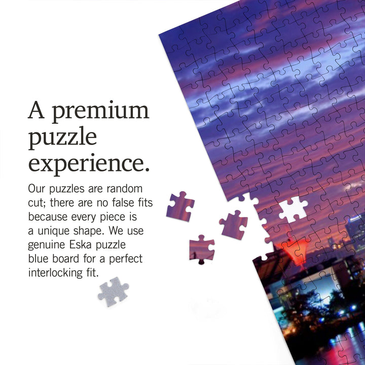 Pittsburgh, Pennsylvania, City Lights at Night, Jigsaw Puzzle Puzzle Lantern Press 