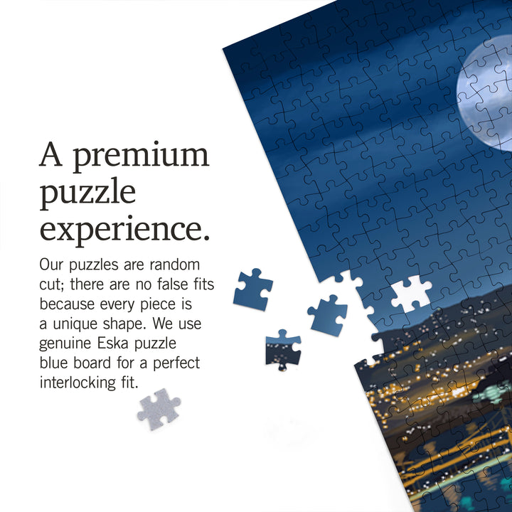 Pittsburgh, Pennsylvania, Skyline at Night, Jigsaw Puzzle Puzzle Lantern Press 