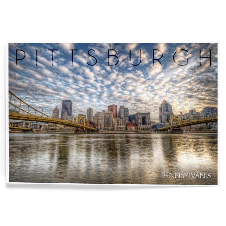 Pittsburgh, Pennsylvania, Skyline From the North Shore, Art & Giclee Prints Art Lantern Press 