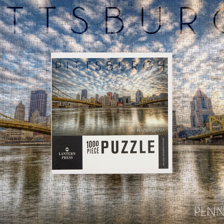Pittsburgh, Pennsylvania, Skyline From the North Shore, Jigsaw Puzzle Puzzle Lantern Press 