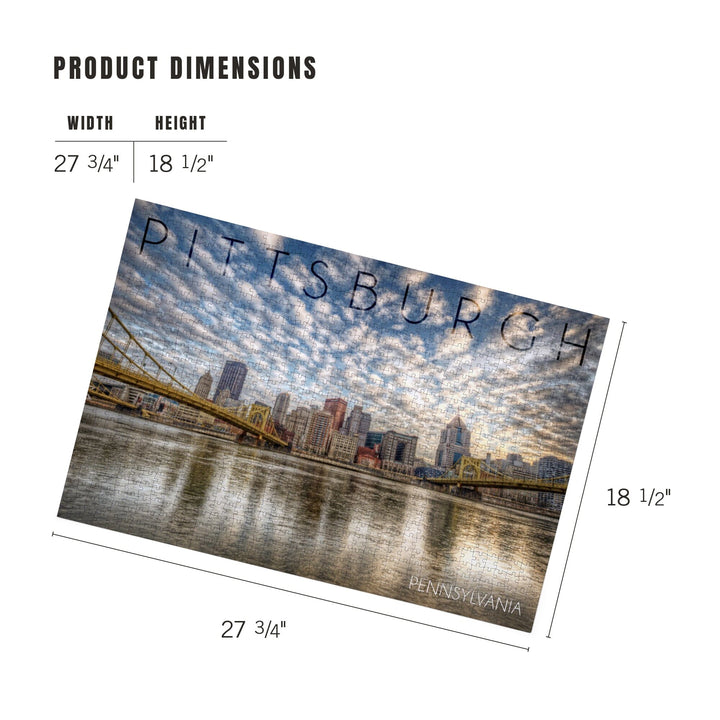 Pittsburgh, Pennsylvania, Skyline From the North Shore, Jigsaw Puzzle Puzzle Lantern Press 