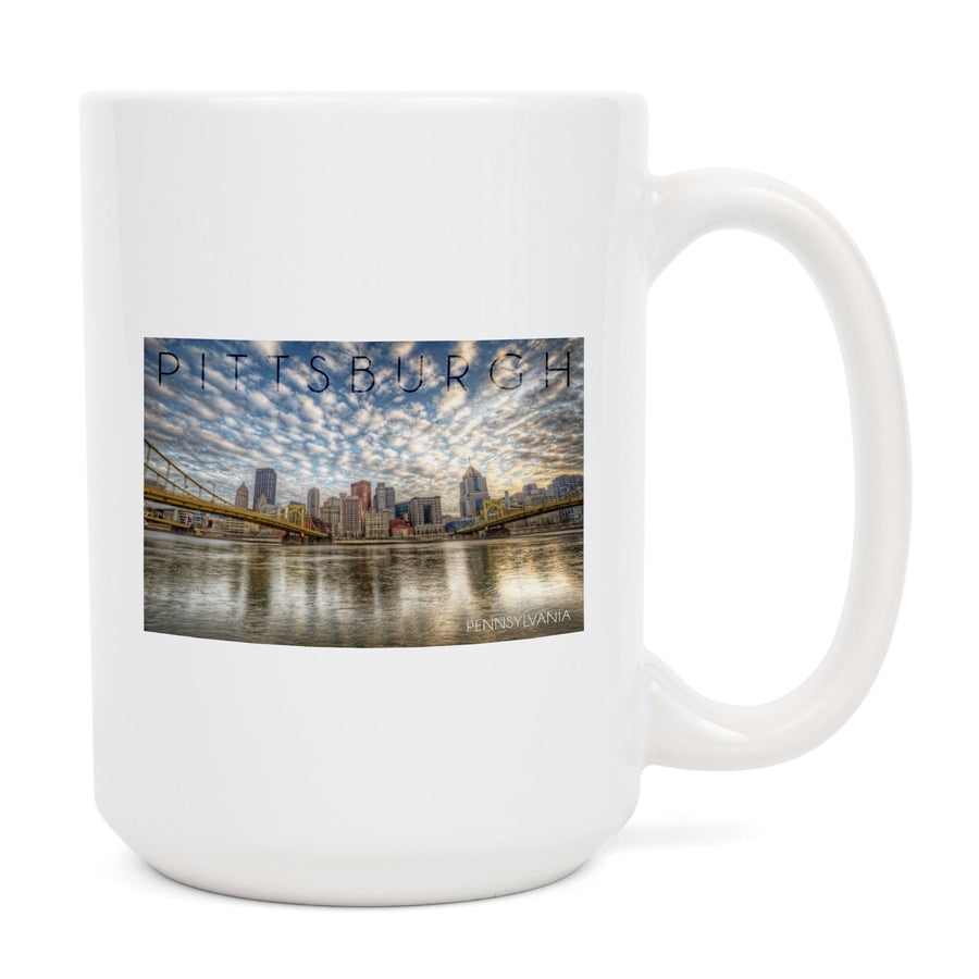 Pittsburgh, Pennsylvania, Skyline From the North Shore, Lantern Press Photography, Ceramic Mug Mugs Lantern Press 