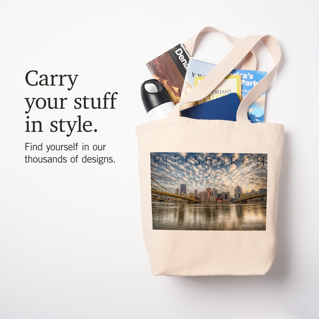 Pittsburgh, Pennsylvania, Skyline From the North Shore, Tote Bag Totes Lantern Press 