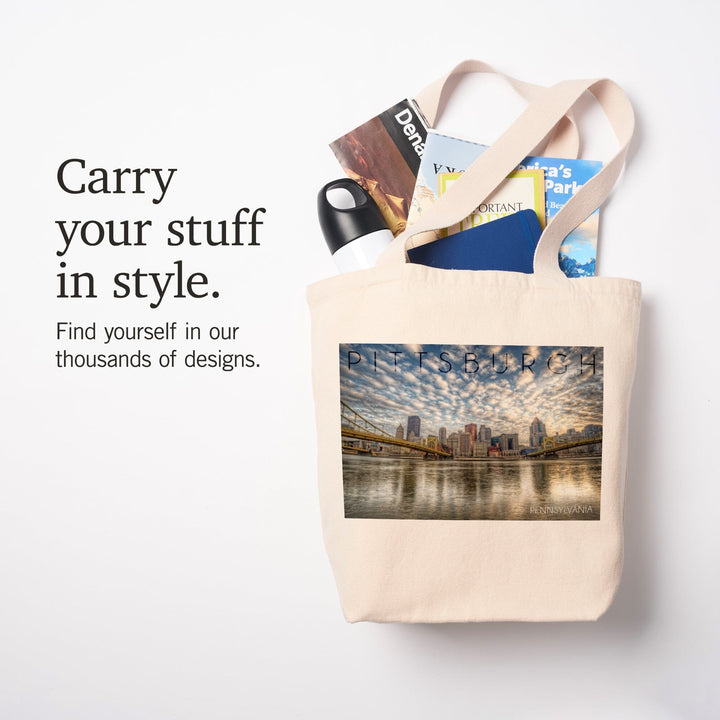 Pittsburgh, Pennsylvania, Skyline From the North Shore, Tote Bag Totes Lantern Press 