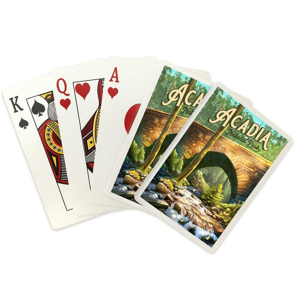 Playing Cards, Acadia National Park, Maine, Oil Painting, 52 Card Deck with Jokers in Box, Unique Art Cards Lantern Press 