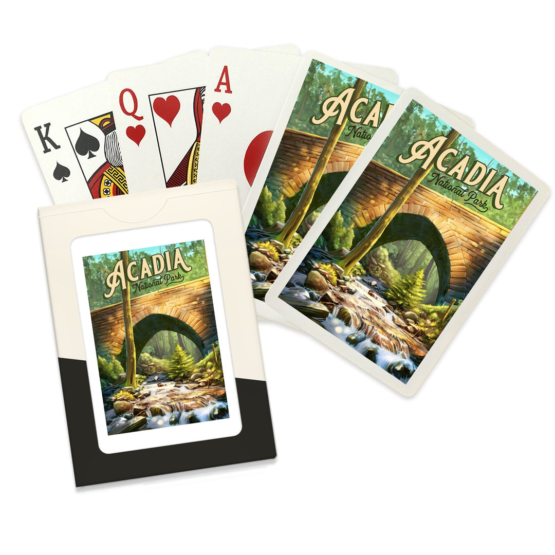 Playing Cards, Acadia National Park, Maine, Oil Painting, 52 Card Deck with Jokers in Box, Unique Art Cards Lantern Press 