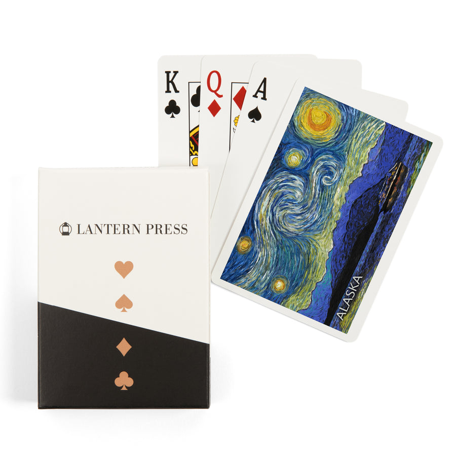 Playing Cards, Alaska, Starry Night, Inside Passage, 52 Card Deck with Jokers in Box, Unique Art Cards Lantern Press 