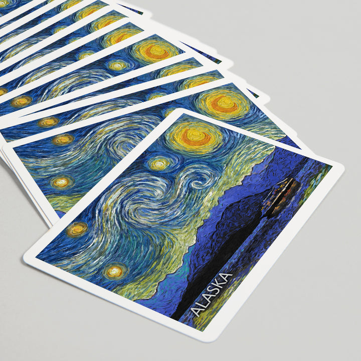 Playing Cards, Alaska, Starry Night, Inside Passage, 52 Card Deck with Jokers in Box, Unique Art Cards Lantern Press 