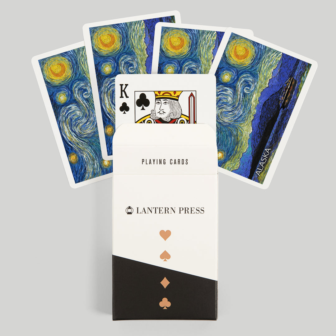 Playing Cards, Alaska, Starry Night, Inside Passage, 52 Card Deck with Jokers in Box, Unique Art Cards Lantern Press 