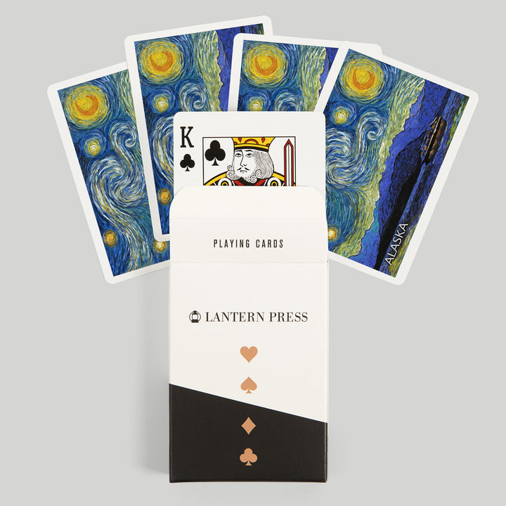 Playing Cards, Alaska, Starry Night, Inside Passage, 52 Card Deck with Jokers in Box, Unique Art Cards Lantern Press 