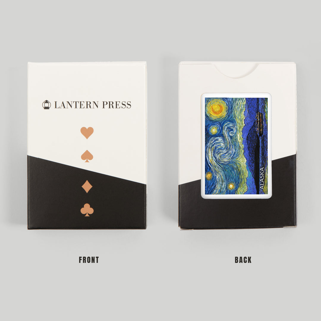 Playing Cards, Alaska, Starry Night, Inside Passage, 52 Card Deck with Jokers in Box, Unique Art Cards Lantern Press 