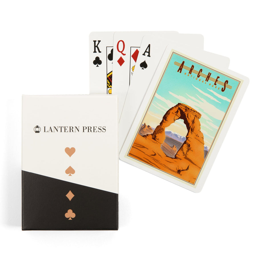 Playing Cards, Arches National Park, Lithograph, 52 Card Deck with Jokers in Box, Unique Art Cards Lantern Press 