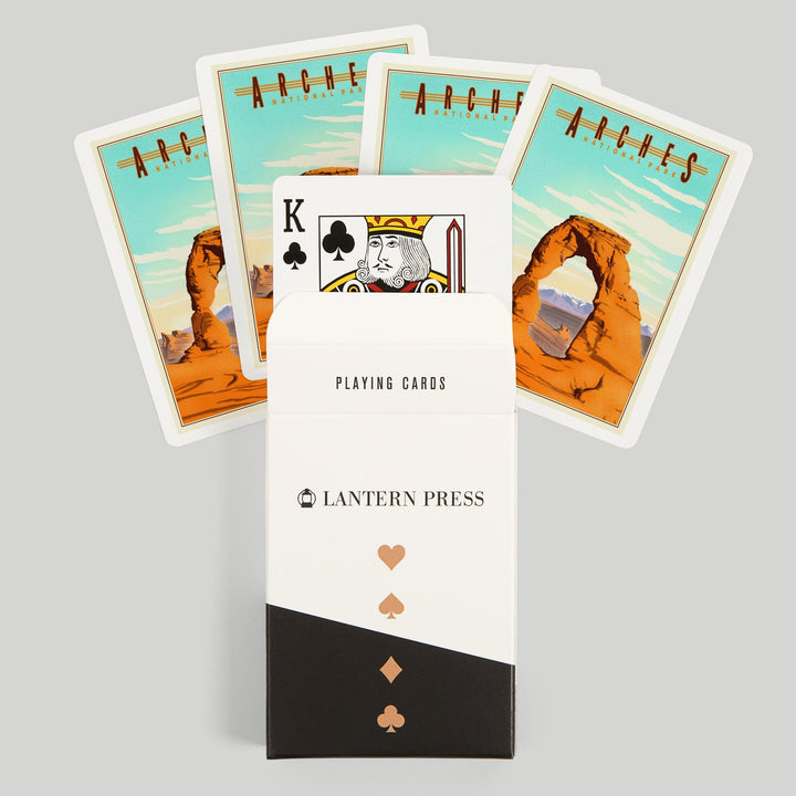 Playing Cards, Arches National Park, Lithograph, 52 Card Deck with Jokers in Box, Unique Art Cards Lantern Press 