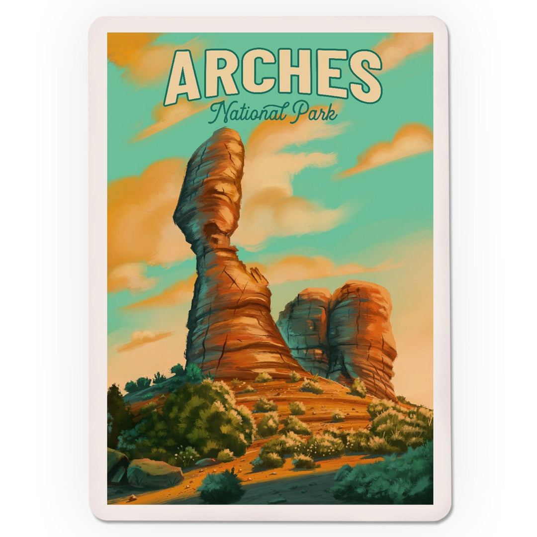 Playing Cards, Arches National Park, Utah, Oil Painting, 52 Card Deck with Jokers in Box, Unique Art Cards Lantern Press 