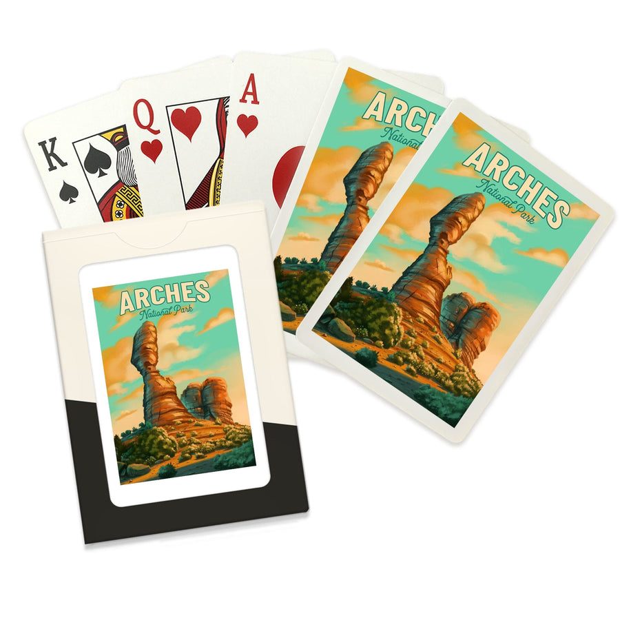 Playing Cards, Arches National Park, Utah, Oil Painting, 52 Card Deck with Jokers in Box, Unique Art Cards Lantern Press 