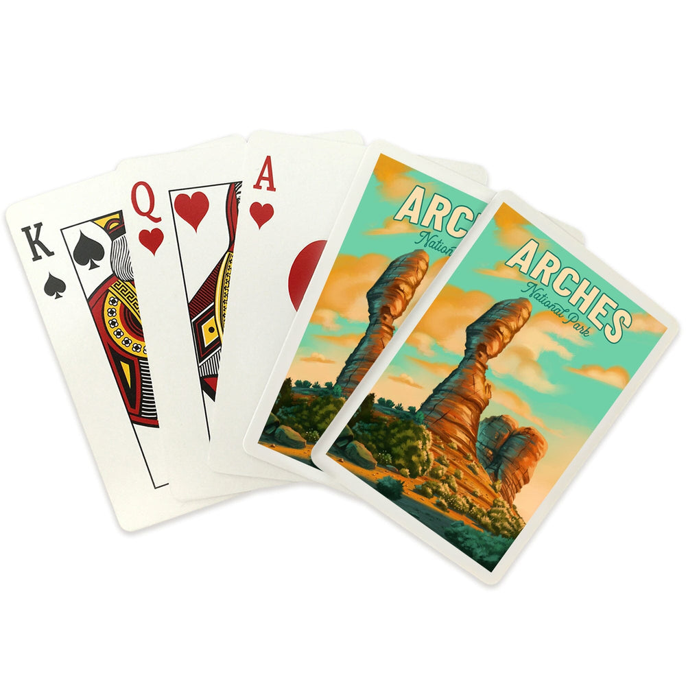 Playing Cards, Arches National Park, Utah, Oil Painting, 52 Card Deck with Jokers in Box, Unique Art Cards Lantern Press 