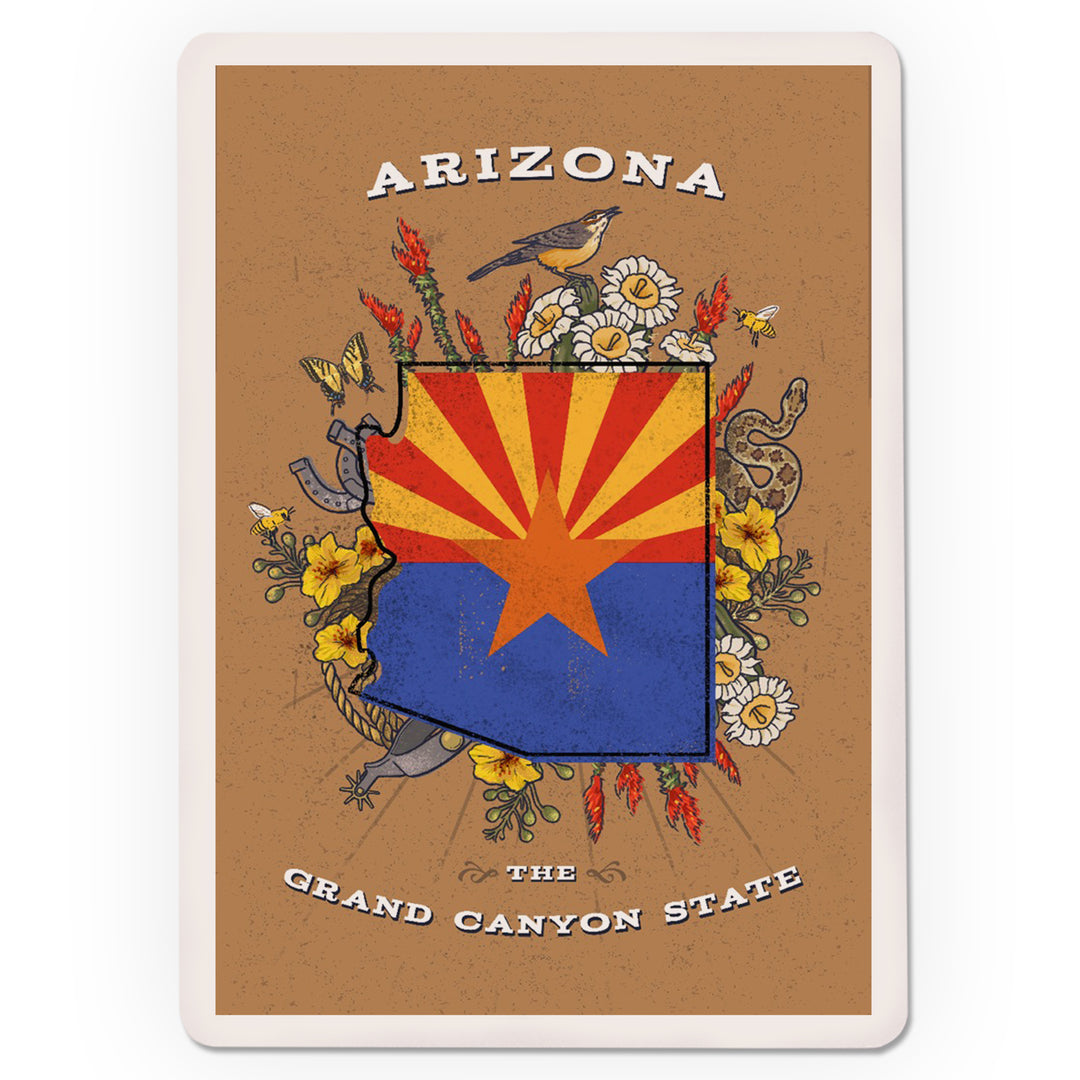 Playing Cards, Arizona, Treasure Trove, State Series, 52 Card Deck with Jokers in Box, Unique Art Cards Lantern Press 