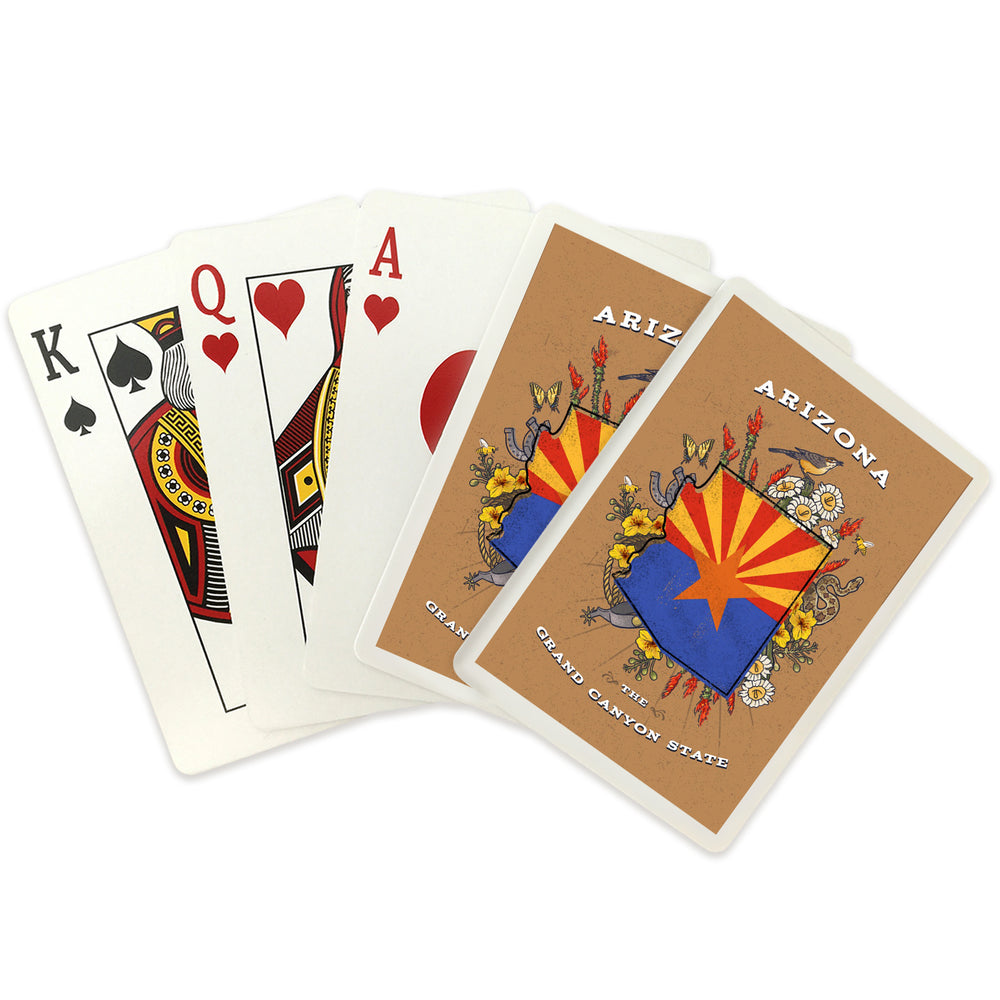 Playing Cards, Arizona, Treasure Trove, State Series, 52 Card Deck with Jokers in Box, Unique Art Cards Lantern Press 