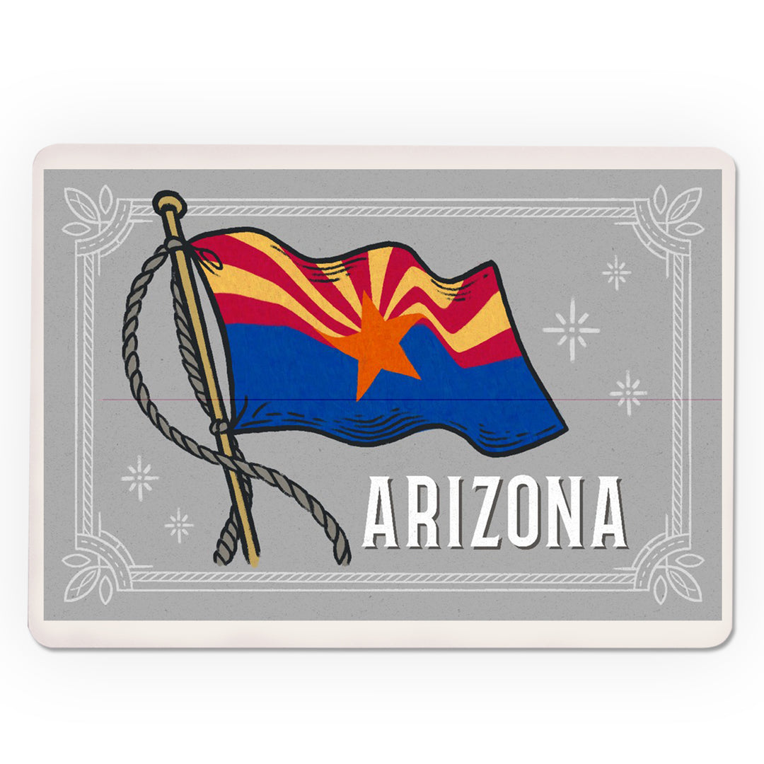Playing Cards, Arizona, Waving State Flag, State Series, 52 Card Deck with Jokers in Box, Unique Art Cards Lantern Press 