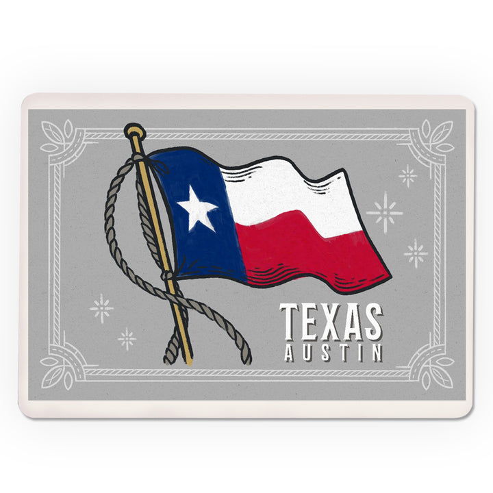 Playing Cards, Austin, Texas, Waving State Flag, State Series, 52 Card Deck with Jokers in Box, Unique Art Cards Lantern Press 