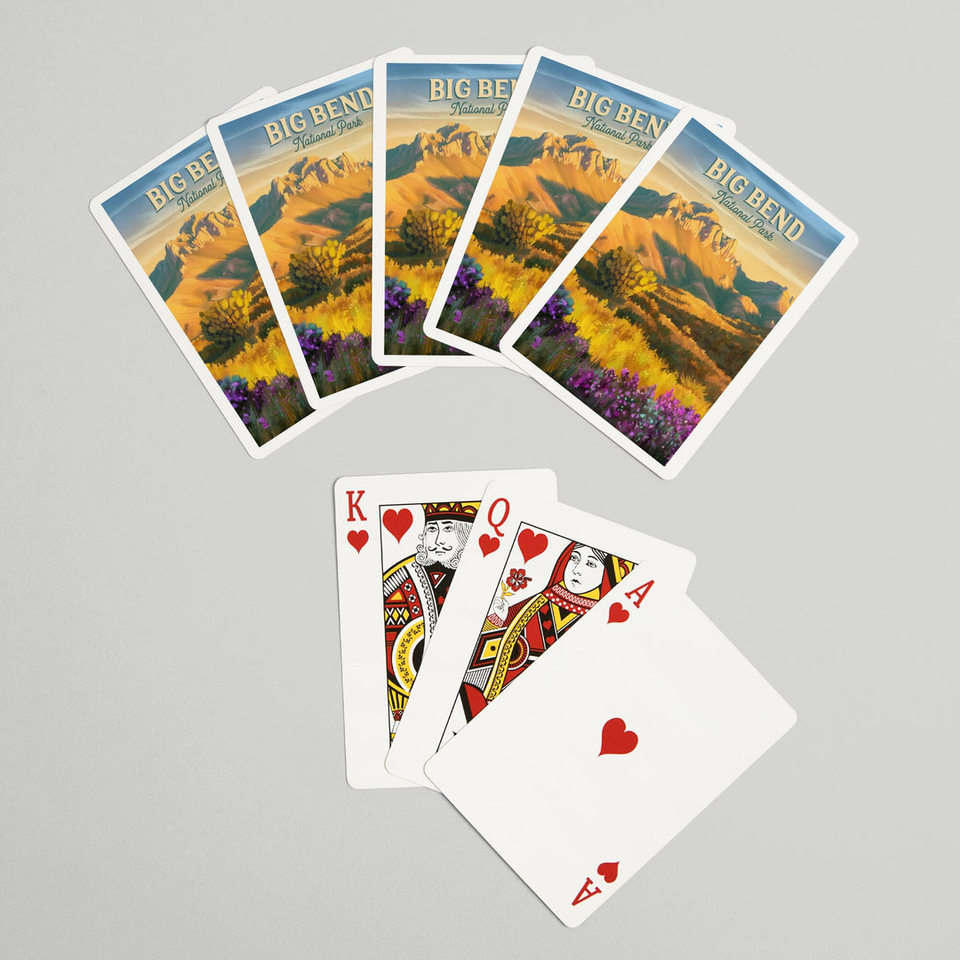 Playing Cards, Big Bend National Park, Texas, Oil Painting, 52 Card Deck with Jokers in Box, Unique Art Cards Lantern Press 