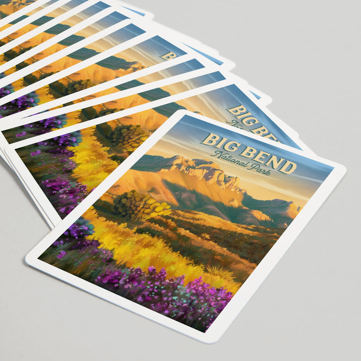 Playing Cards, Big Bend National Park, Texas, Oil Painting, 52 Card Deck with Jokers in Box, Unique Art Cards Lantern Press 