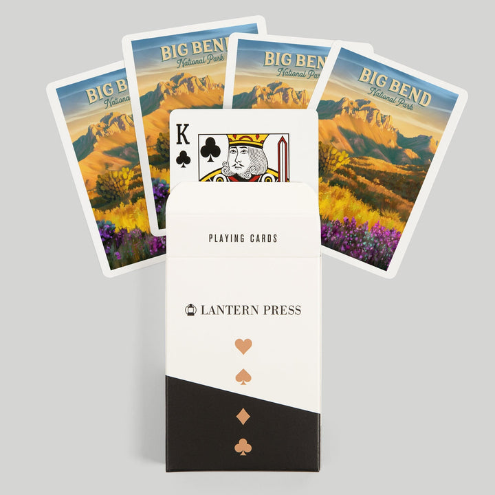 Playing Cards, Big Bend National Park, Texas, Oil Painting, 52 Card Deck with Jokers in Box, Unique Art Cards Lantern Press 