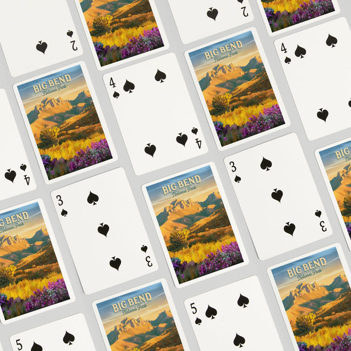 Playing Cards, Big Bend National Park, Texas, Oil Painting, 52 Card Deck with Jokers in Box, Unique Art Cards Lantern Press 