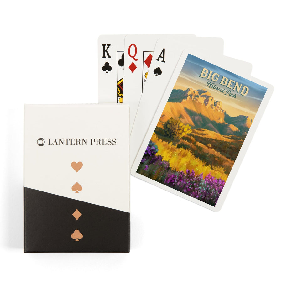 Playing Cards, Big Bend National Park, Texas, Oil Painting, 52 Card Deck with Jokers in Box, Unique Art Cards Lantern Press 