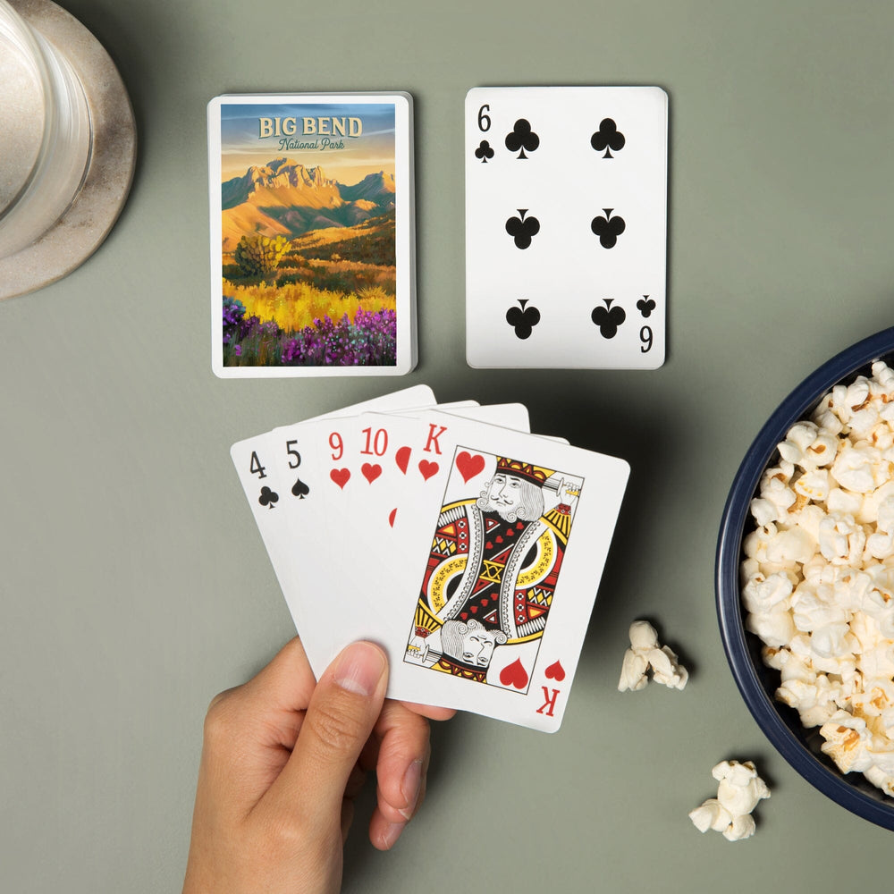 Playing Cards, Big Bend National Park, Texas, Oil Painting, 52 Card Deck with Jokers in Box, Unique Art Cards Lantern Press 