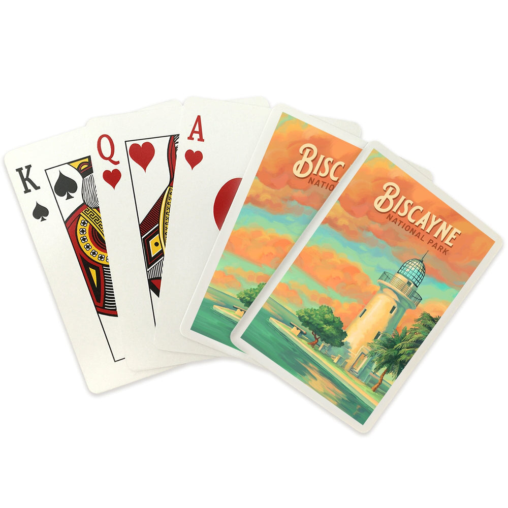 Playing Cards, Biscayne National Park, Oil Painting, 52 Card Deck with Jokers in Box, Unique Art Cards Lantern Press 